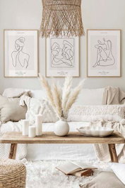Wallity Artcerceve13 Conjunto de 3 Pinturas Decorativas Enmarcadas